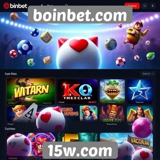 Variedade de jogos disponíveis no boinbet.com
